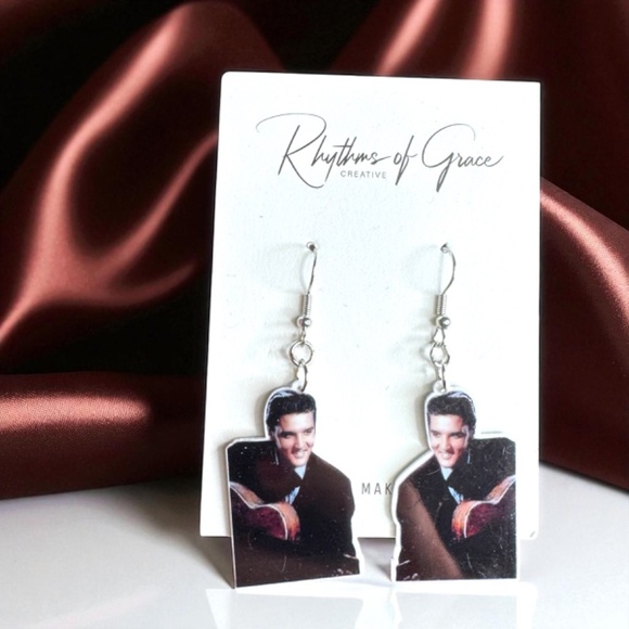 Rock Your Style: Elvis Presley Dangle Earrings – Iconic Vibes in Every Pair!✨ - Picture 3 of 8